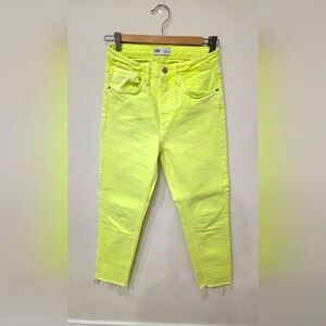 Zara Neon Yellow  Jeans US4